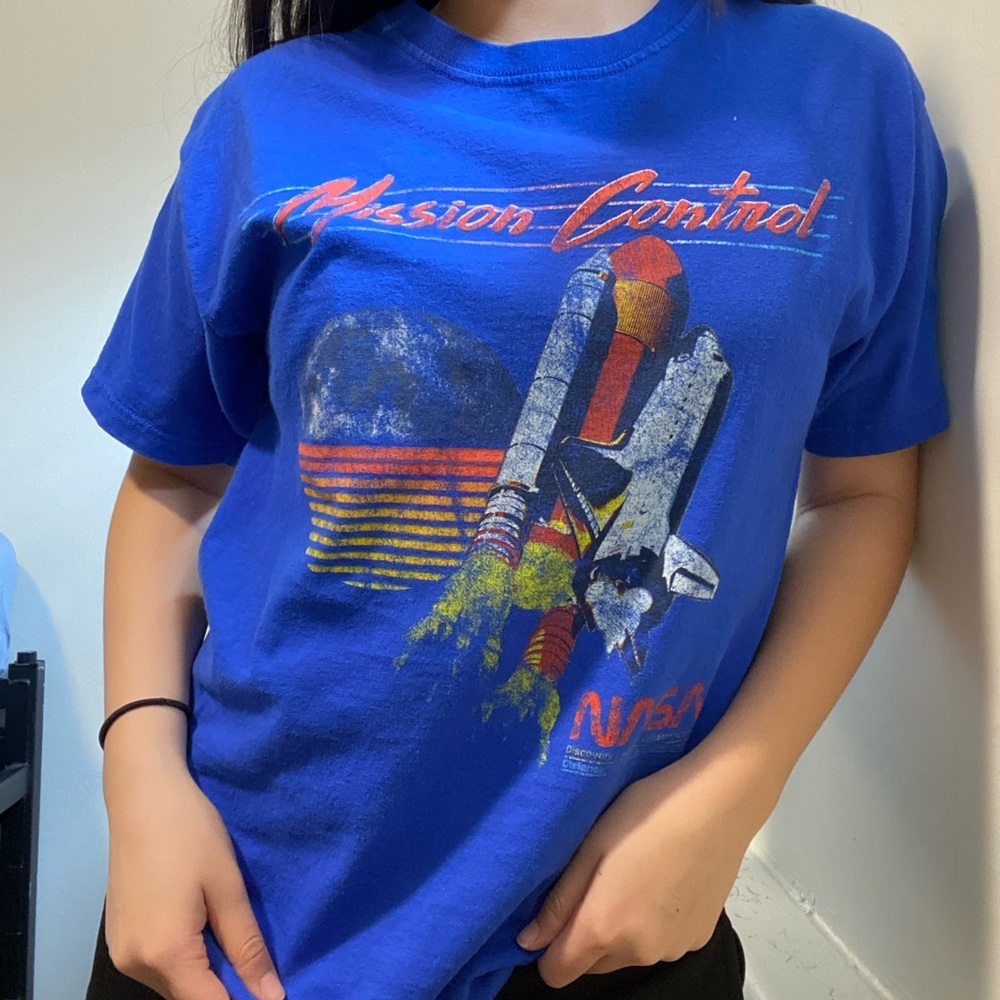 Royal Blue NASA graphic tee